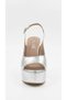 Silver Patent Leather Women's Heeled Shoes 634.501 - 4