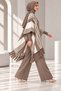 Women's 3-Piece Tight Knitwear Set with Panthool and Blouse - 6