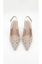 Beige Stone Women's Heeled Shoes 319.129-2729 - 4
