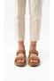 Tan Suede Women's Genuine Leather Sandals 546.1102 - 4