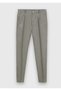Khaki Plain Woven Jogging Fit Casual 100% Linen Trousers - 5