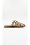 Beige Suede Women's Genuine Leather Slippers 109.26623 - 3