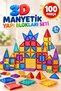 100-piece colorful geometric shape magnetic building blocks 3d magnet educational toy set