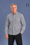 Comfortable Cut Plain Winter Single Pocket Gray Dad Shirt - 4