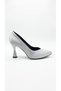 Silver Satin Women's Heeled Shoes 00320.180 - 2