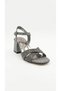 Platinum Stone Glitter Women's Heeled Shoes 319.053-1036 - 2