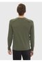 Khaki Crew Neck Jacquard Knitwear Sweater - 3