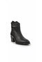 Black women's genuine leather heeled boots 039.440
