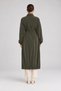Quilted Detailed Trench Coat Khaki - 3