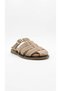 Beige Suede Women's Genuine Leather Slippers 109.26623 - 2