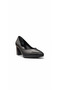 Black Women's Genuine Leather Heeled Shoes 00343.1930