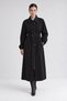 Quilted Detailed Trench Coat Black