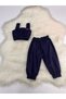 Baby Girl Solid Color Crop & Pants Set - 6