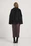 Collar Detailed Pocketed Buttoned Short Coat - 6