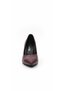 Burgundy women's genuine leather high heeled shoe 343.861 - 5