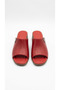 Red Women's Genuine Leather Heeled Slippers 617.4806 - 6