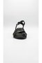 Black Women's Genuine Leather Heeled Sandals 617.1568 - 3