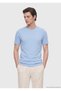 Light Blue Plain Crew Neck T-Shirt - 5