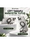 Double-Sided Magnetic Phone Holder Gym Fitness Magnet Metal Surface Compatible Foldable Stand - 3