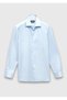 Light Blue Regular Fit Long Woven Classic 100% Cotton Shirt - 7