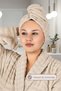 Soft Towel Hair Drying Cap Beige - 2