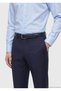 Navy Blue Modern Fit Classic Wool Blend Trousers - 3