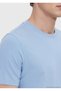Light Blue Plain Crew Neck T-Shirt - 4