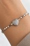 V.İ.P Series Crushed Chain Full Stone Heart Model Color Non-Fading Non-Tarnishing Guaranteed Women's Steel Bracelet