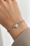 V.İ.P Series Crushed Chain Full Stone Heart Model Color Non-Fading Non-Tarnishing Guaranteed Women's Steel Bracelet - 2