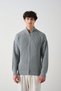 Zippered Gray Premium Thessaloniki Knit Oversize Cardigan - 3