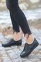 Plus-plus020-1201 Genuine Leather Inside Black Daily Women's Sneakers Orthopedic Shoes - 7
