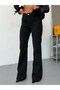 Women's High Waist Spanish Flare Jeans with Front Patch Pockets - 3