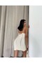 Premium Ecru Openwork Knitwear Mini Dress Bodycon Stylish and Elegant Summer Women's Dress
