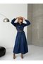 Women's Denim Jeans Long Dress - 3