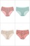 Patterned Large Size Panties 4 Pack