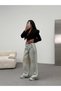 Wide Leg Vintage Effect Denim Trousers - 3