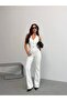 Women's Halter Neck Corset Detailed Spanish Flare Leg Jeans Jumpsuit - 4