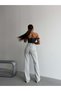 Women's Asymmetrical Cross Waist Detailed Wide Leg Jean Trousers - 3