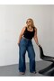 Women's Plus Size High Waist Wide Leg Loose-Fit Jeans - 5