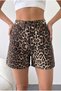 Premium Series Leopard Patterned Jean Shorts