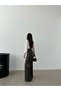 Slit Leather Pants - Flare Cut High Waist Leather Pants - 2