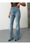 Women's High Waist Relaxed Fit Flowy Wide Leg Jean Pants - 5