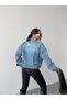 Women's Off-Shoulder Relaxed Fit Distressed Denim Jacket - 4
