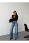Women's High Waist Wide Leg Jean Pants Loose Fit Straight Cut Denim - 5