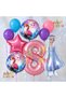 Frozen Frozen Elsa 8 Years Old Pink Color Birthday Concept Balloon Set Frozen Elsa Birthday Set