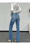 Women's Ripped Detailed Jeans High Waist - 4