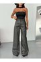 Faux Leather Pants, Wide Leg Pants, High Waist Leather Pants, Women's Palazzo Pants , Matte Leather