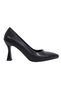 Black Matte Stiletto High Heel Shoes - Kanger - 2