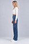 Wide Leg Max Length Velvet Trousers/Double Pockets in Green - 4