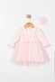 Baby Girl Christening Dress with Bandana, Lace, Newborn Hospital Discharge Wedding Dress, Evening Gown, Christening Dress 68 - 3